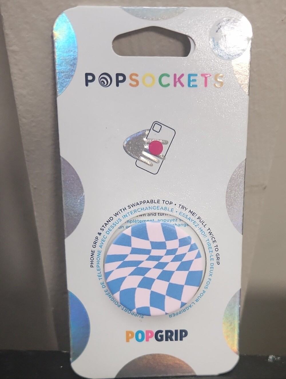 PopSocket PopGrip Blue and Pink